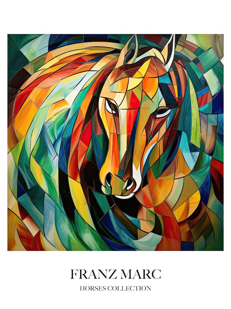 Franz Marc Inspired Horses Collection Painting 03