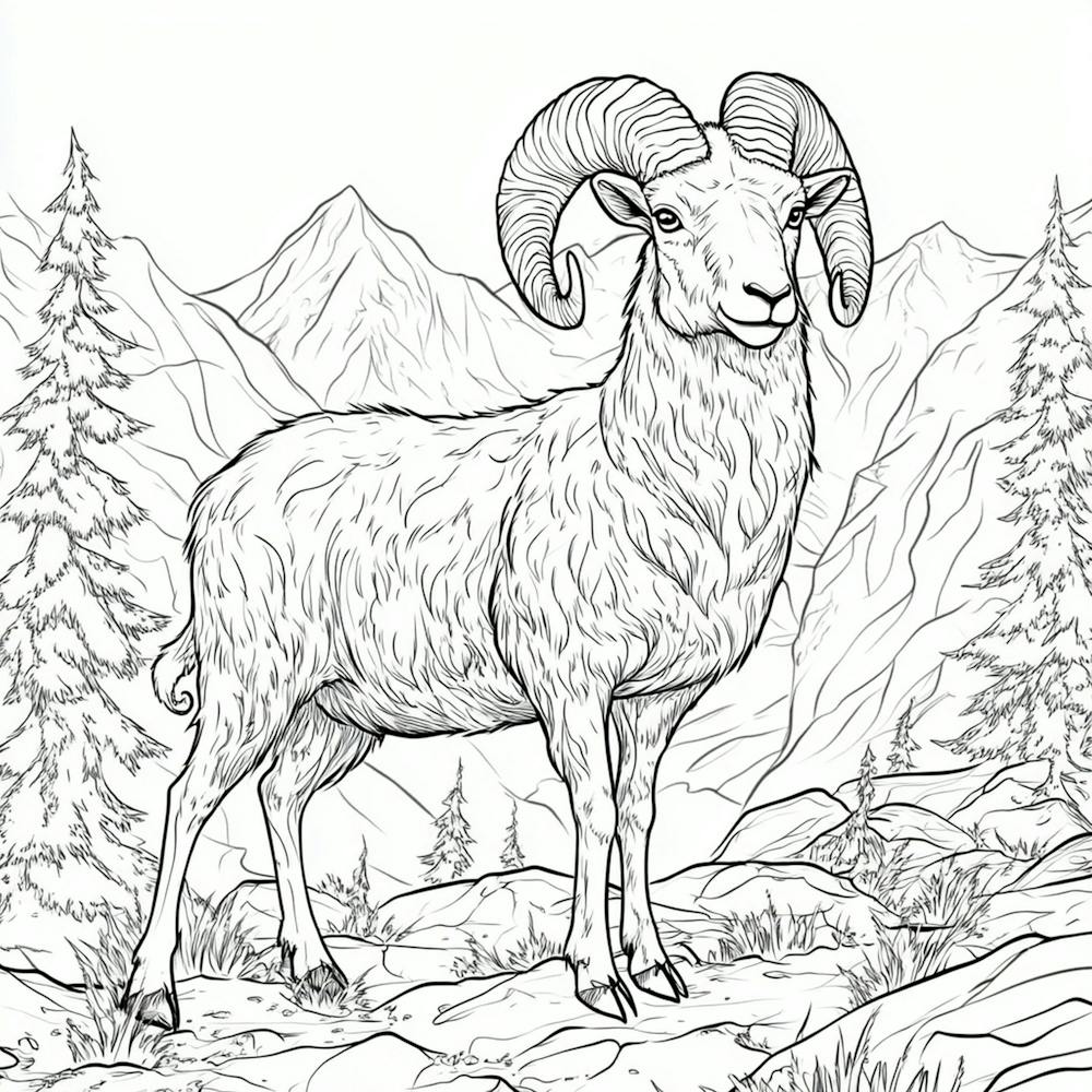 Ram Coloring Page