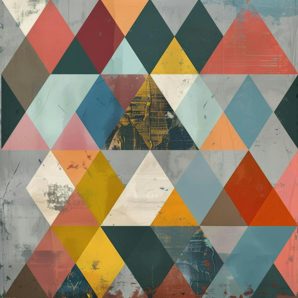 Geometric Triangles Canvas Print