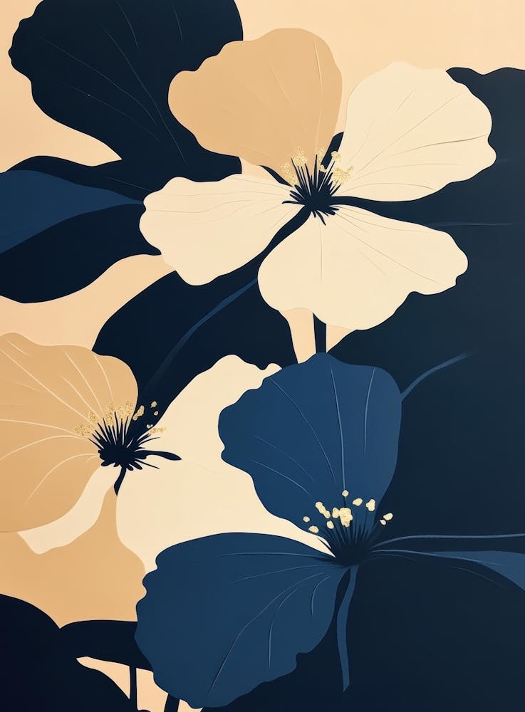 Blue Flowers Canvas Print 6