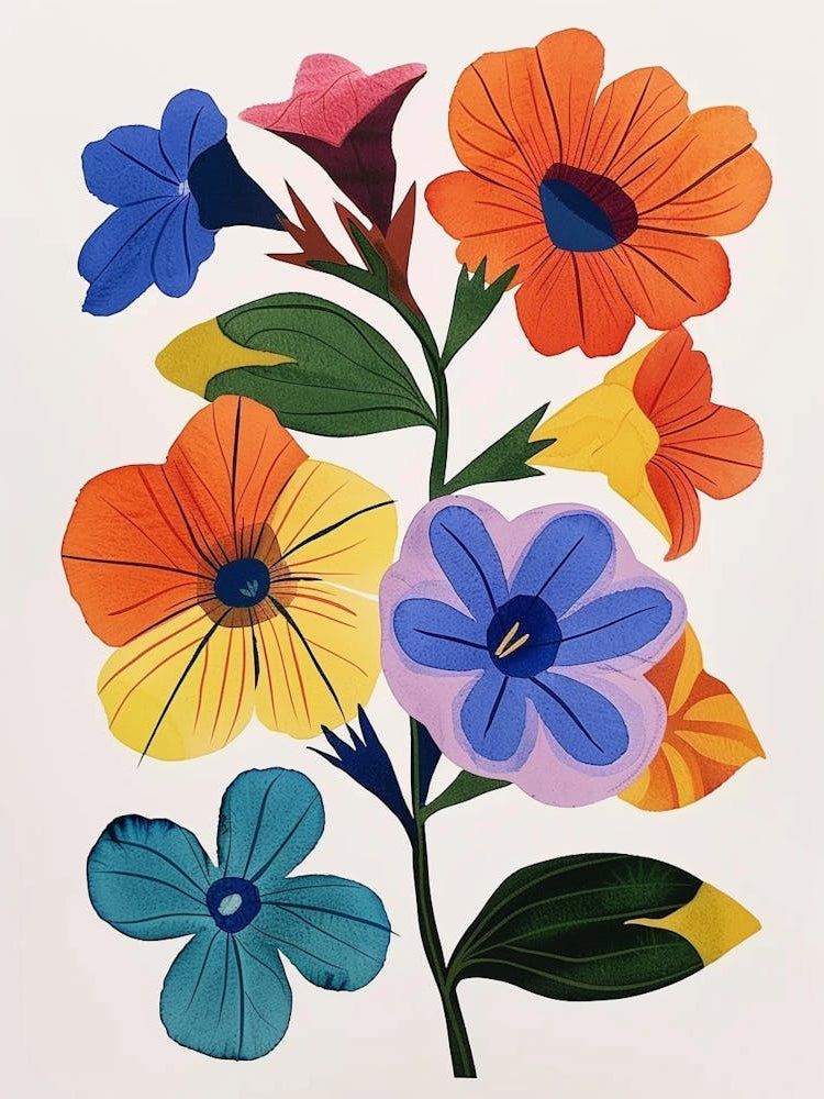 Painted Florals Petunia 1