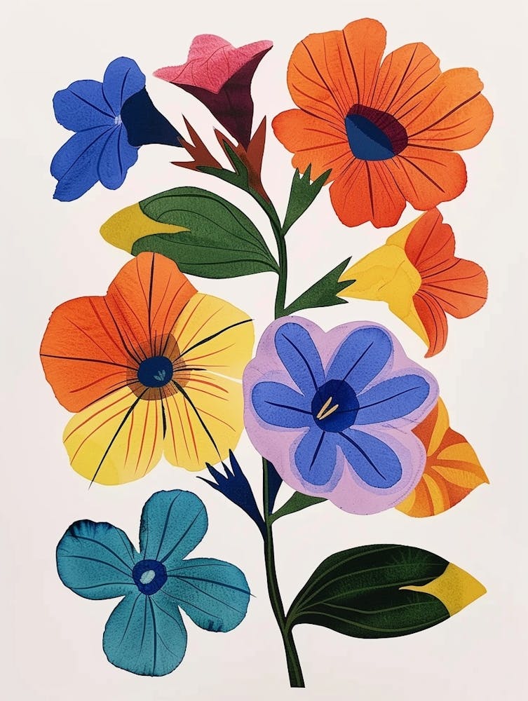 Painted Florals Petunia 1