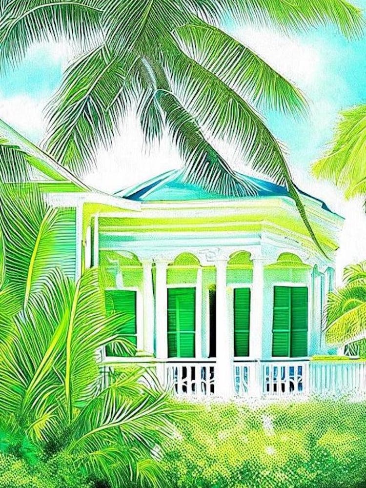 Key West Florida Soft Colours Tropical Destination