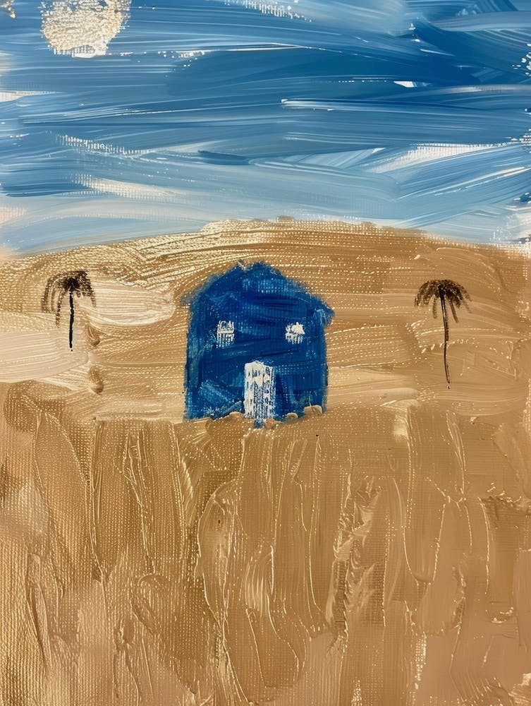 Blue House In The Desert