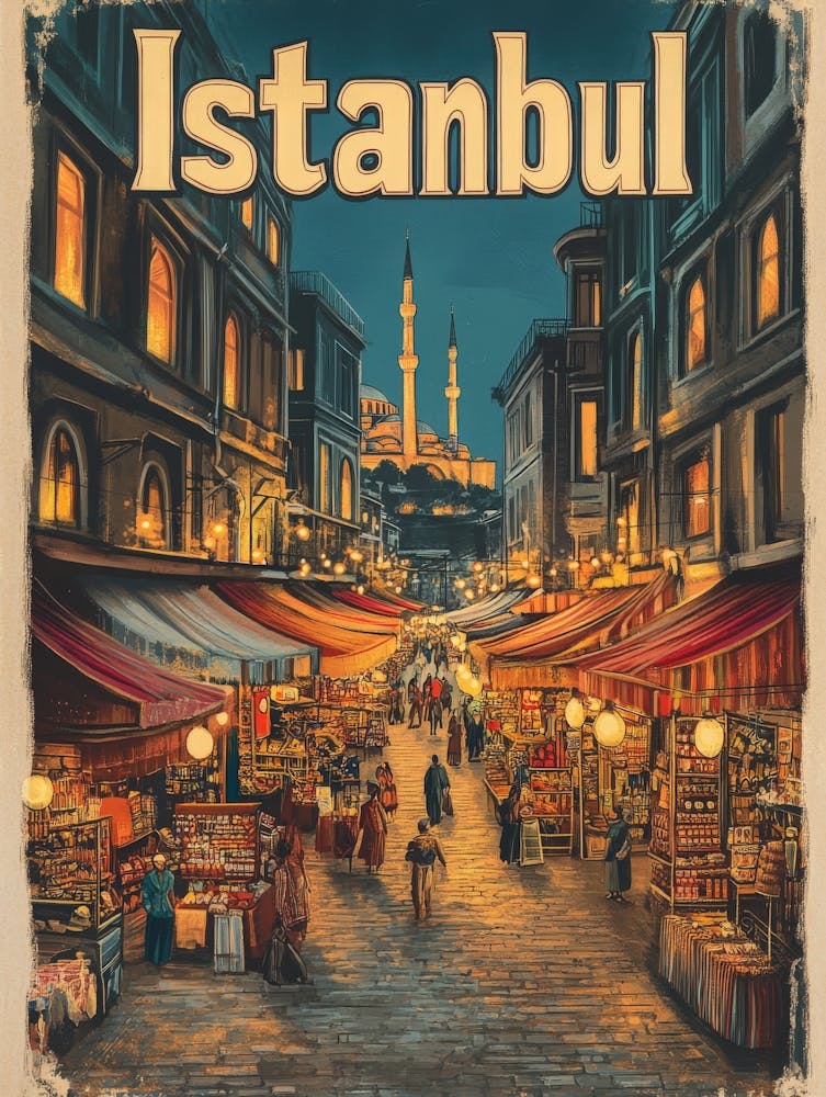 Aihrgdesign A Classic 1960s Travel Poster For Istanbul 5