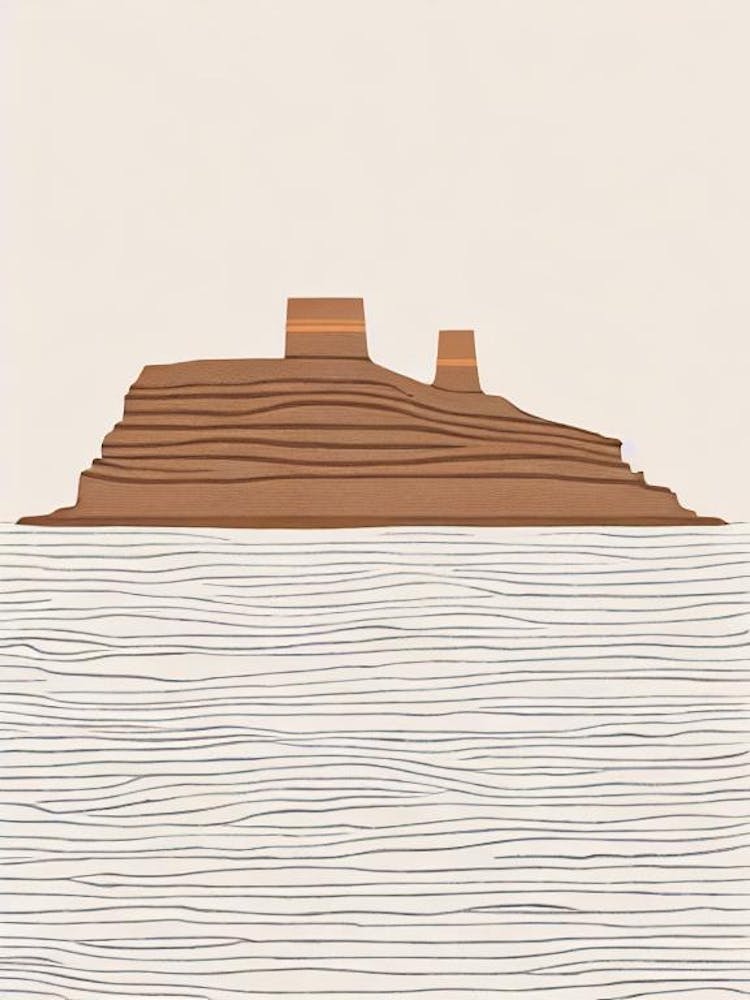 Cliffs Of Moher Ireland Boho Landmark Illustration