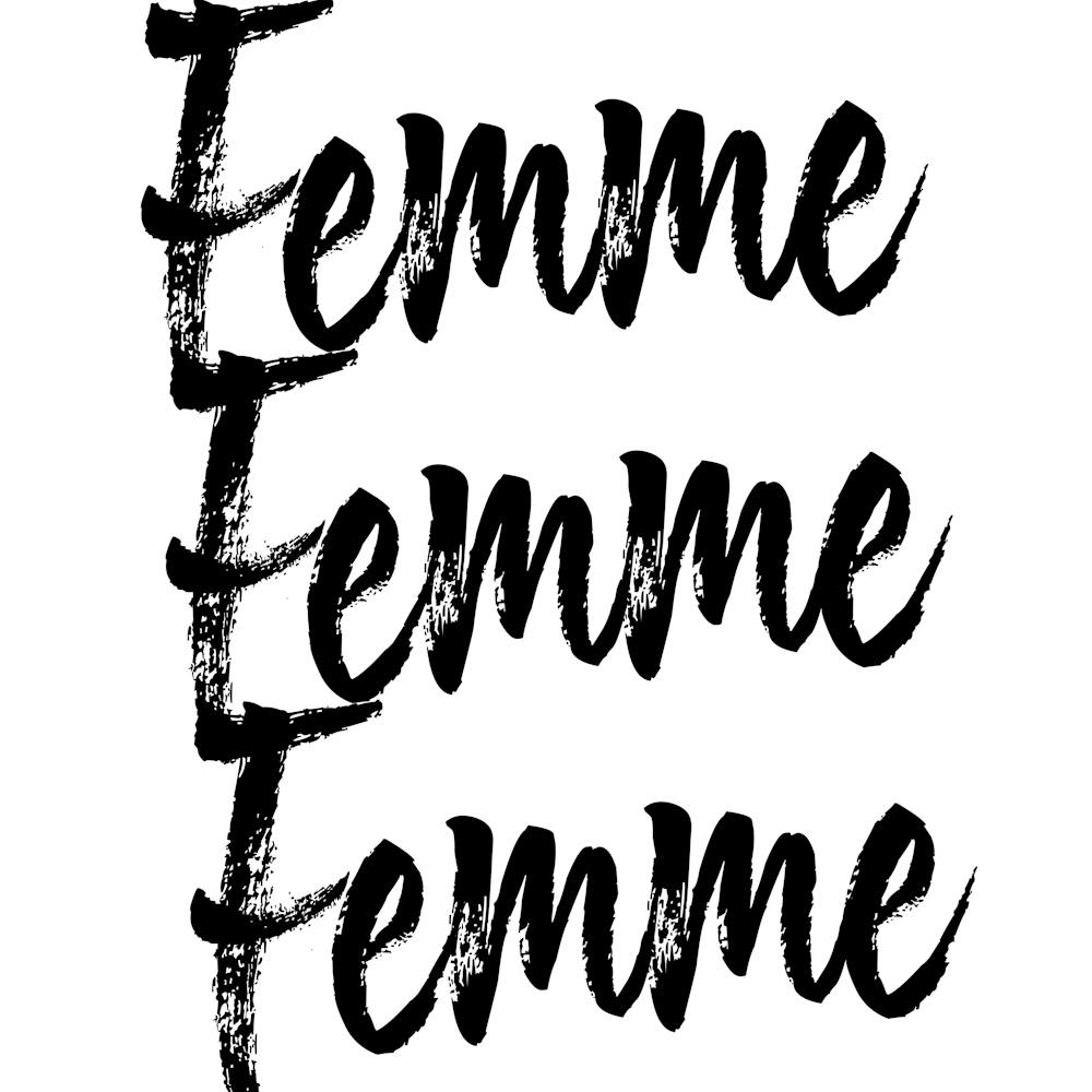 Femme Femme Femme Bold Script Square