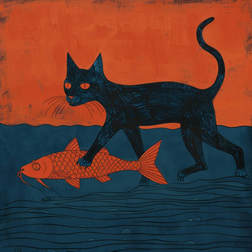 Cat And Fish 8