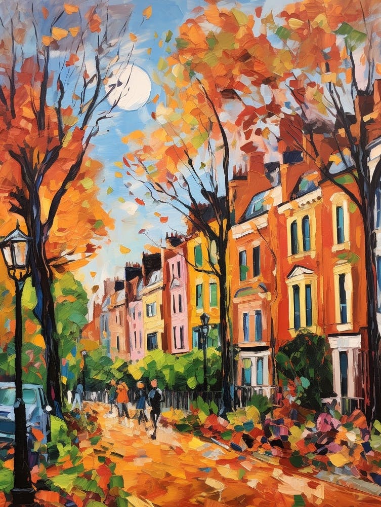 Autumn City Park Painting St Stephens Green Dublin 2