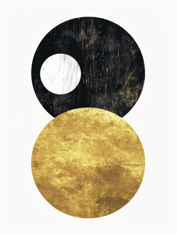 Gold und Schwarz Leinwanddruck 39