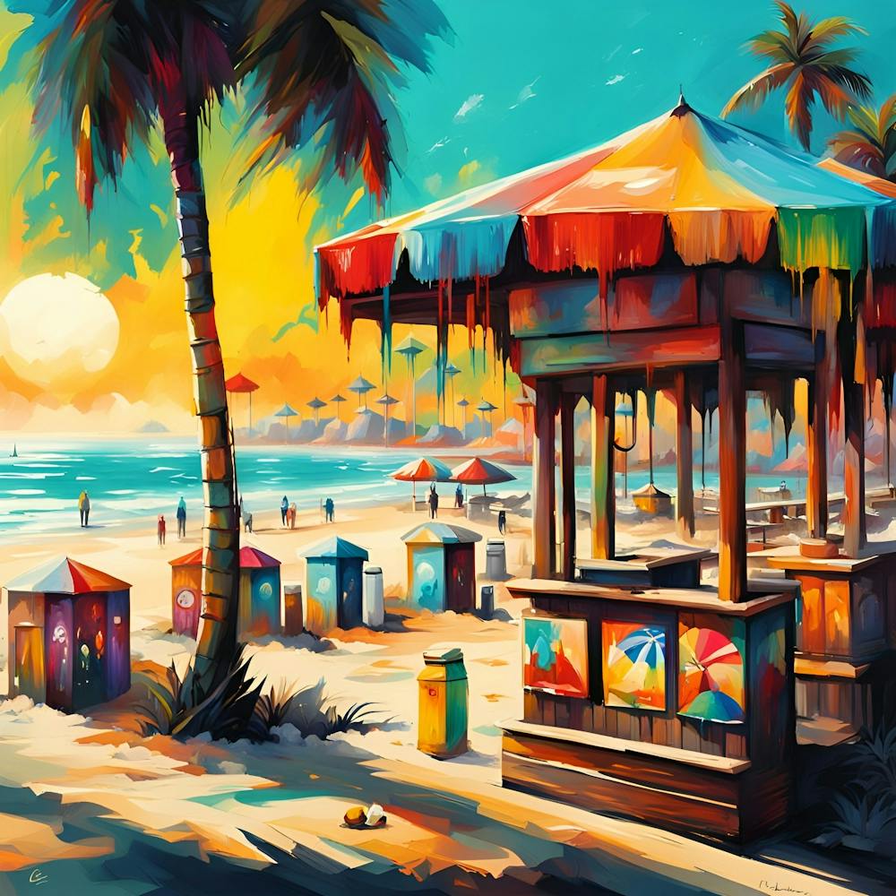 Margarita Bar Beneath Homes Along The Beach 1