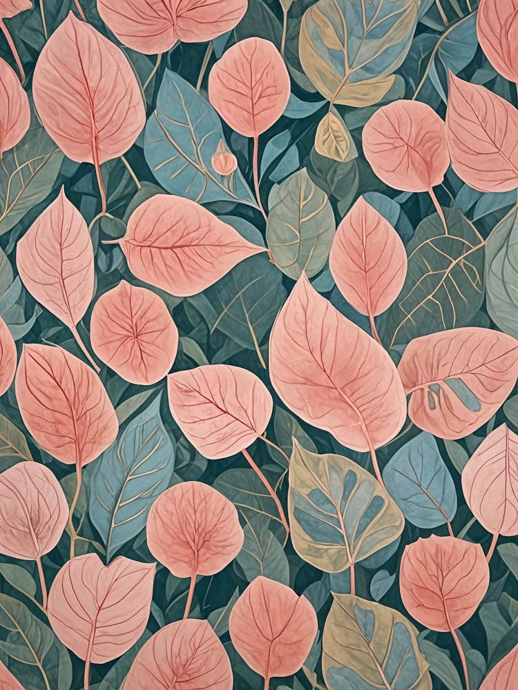 Feuilles Roses Dansantes