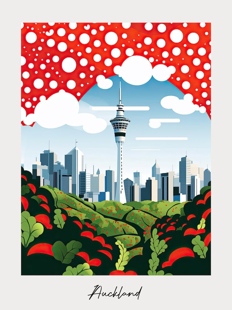 Poster Of Auckland, Illustration In The Style Of Pop Art 4