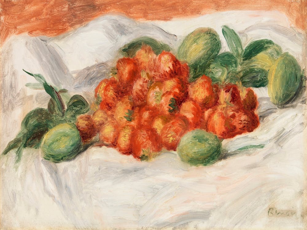 Strawberries And Almonds, Pierre Auguste Renoir