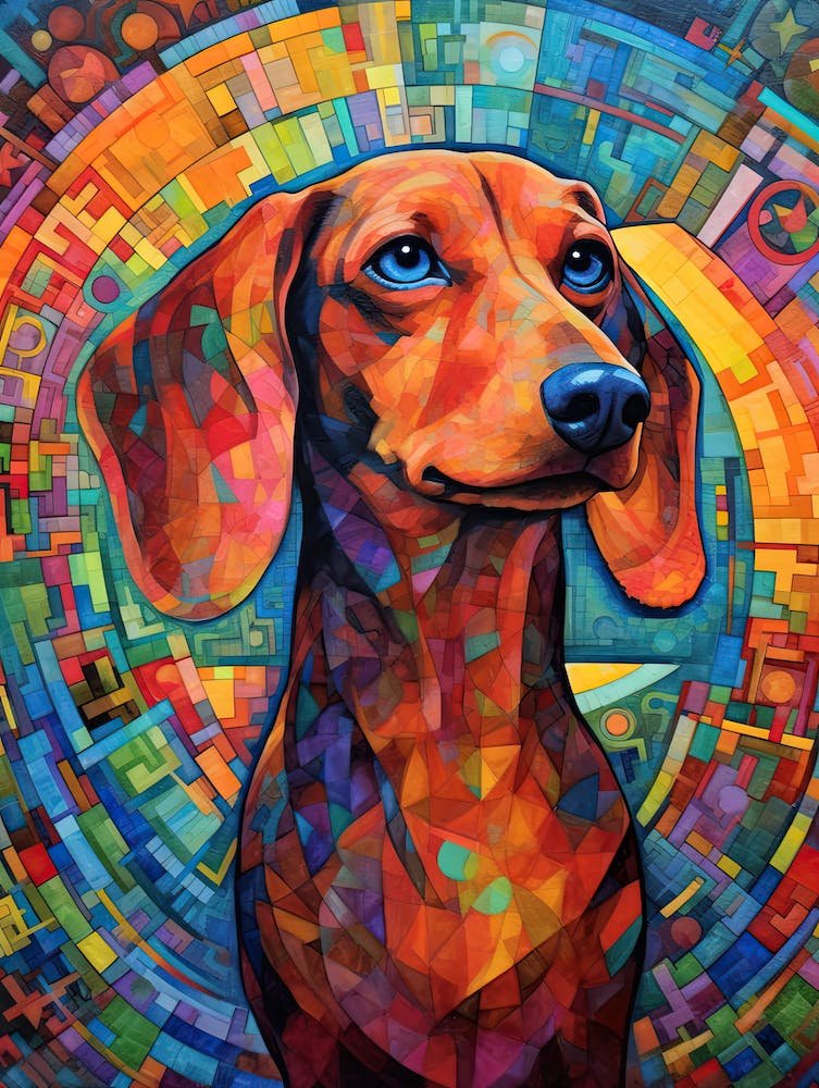 Dachshund dog print 1