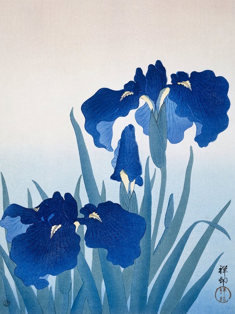 Fleurs d'Iris, Ohara Koson