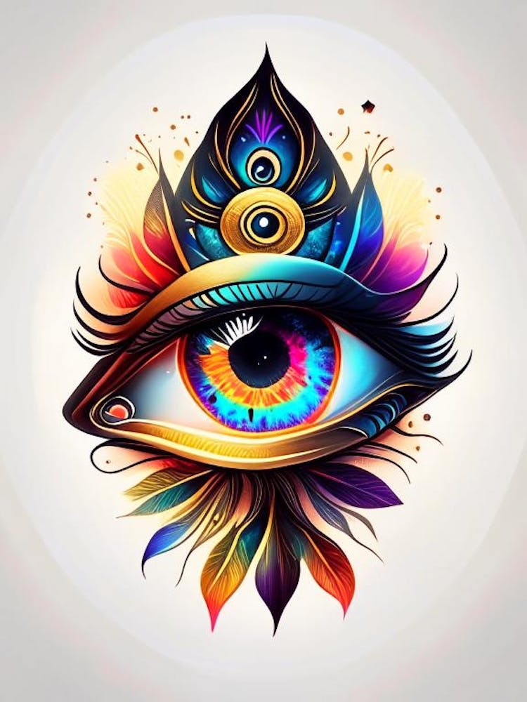 Celestial Eye, Symbol, Third Eye Tattoo 1