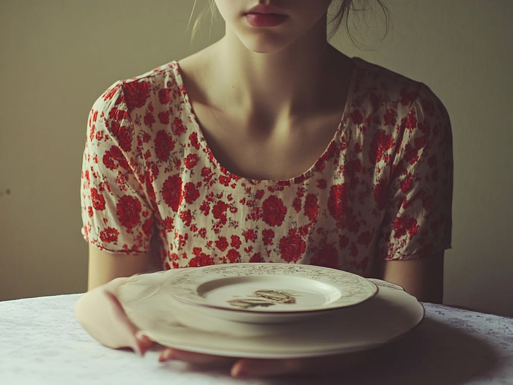 Portrait Of A Girl Holding A Plate