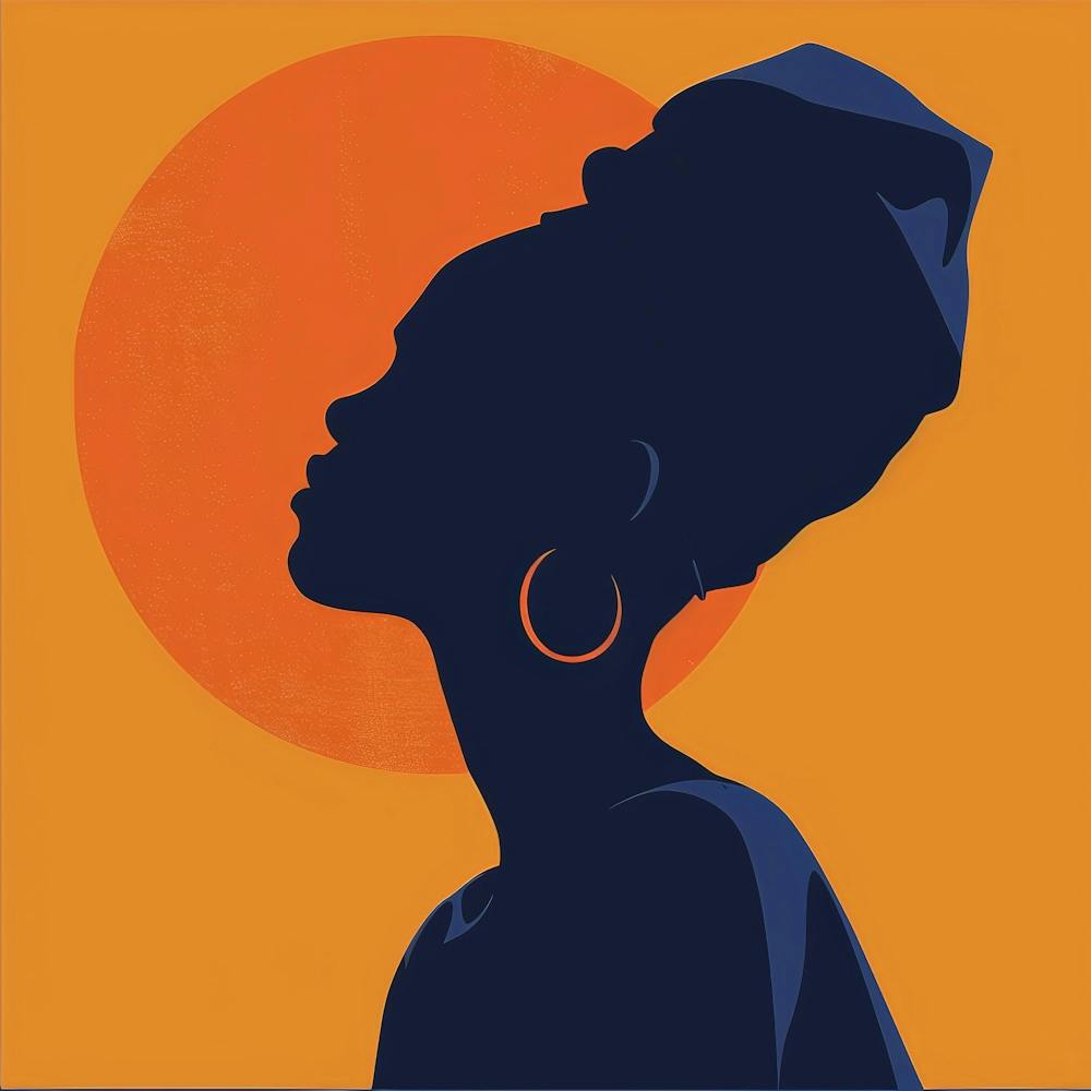 Silhouette Of African Woman 16