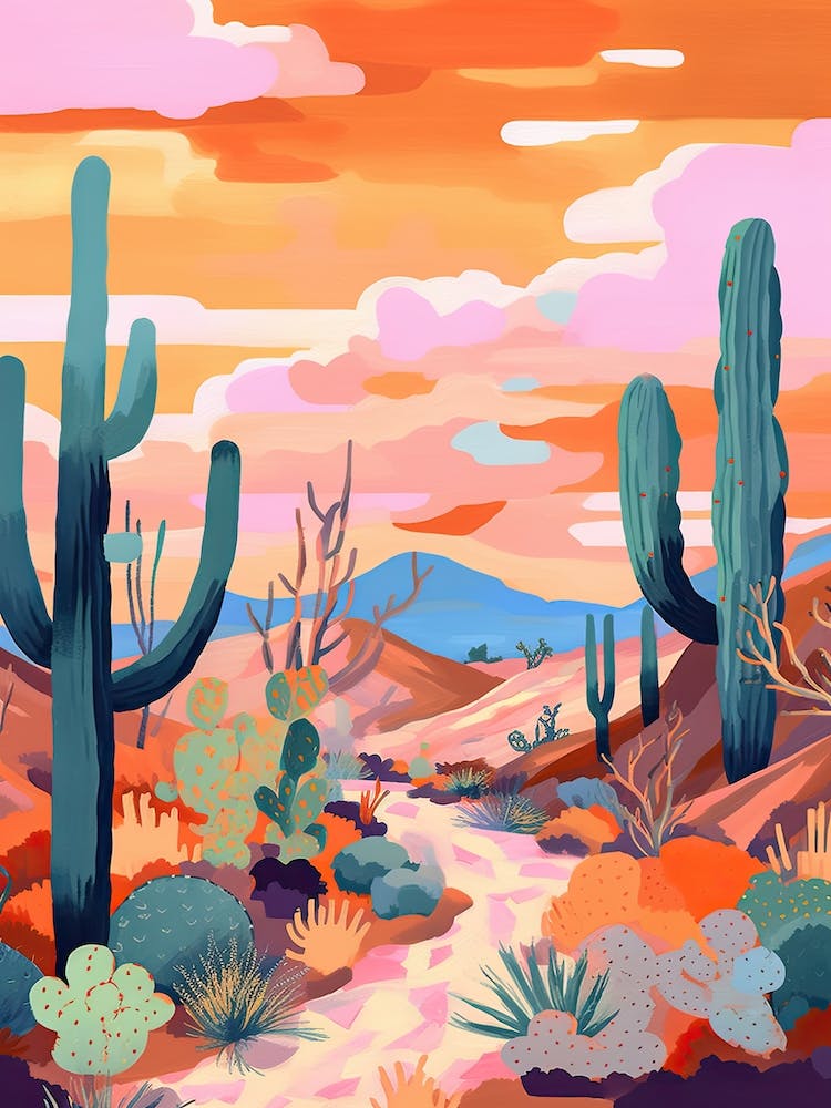 Colourful Desert Illustration 3