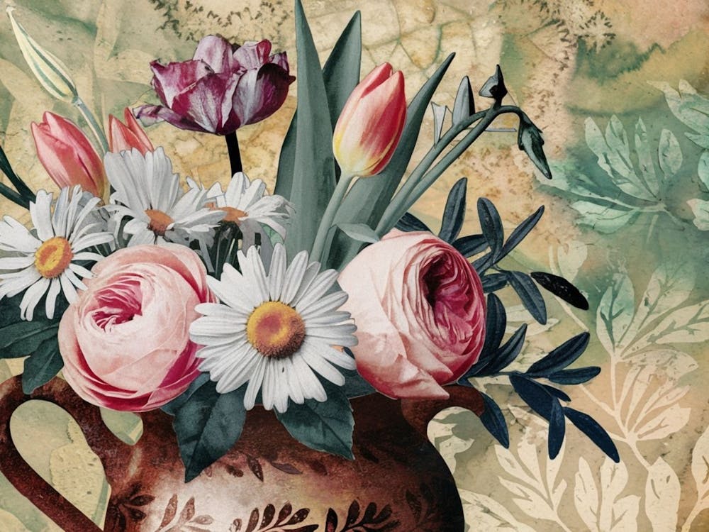 Oil Painting Flowers, Realistic Art