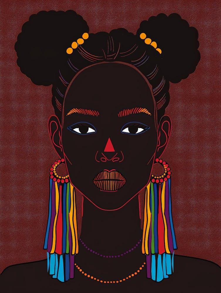African Woman With Earrings 7
