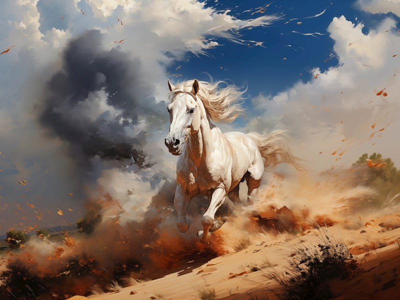 White Horse In The Desert 1