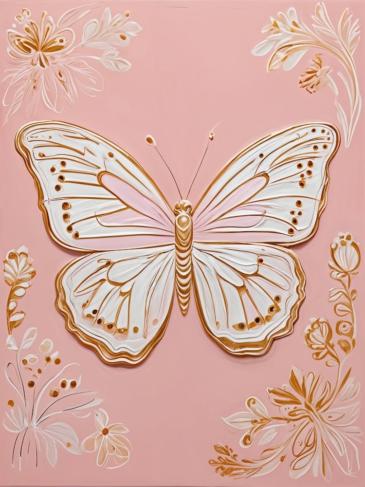 Butterfly On Pink