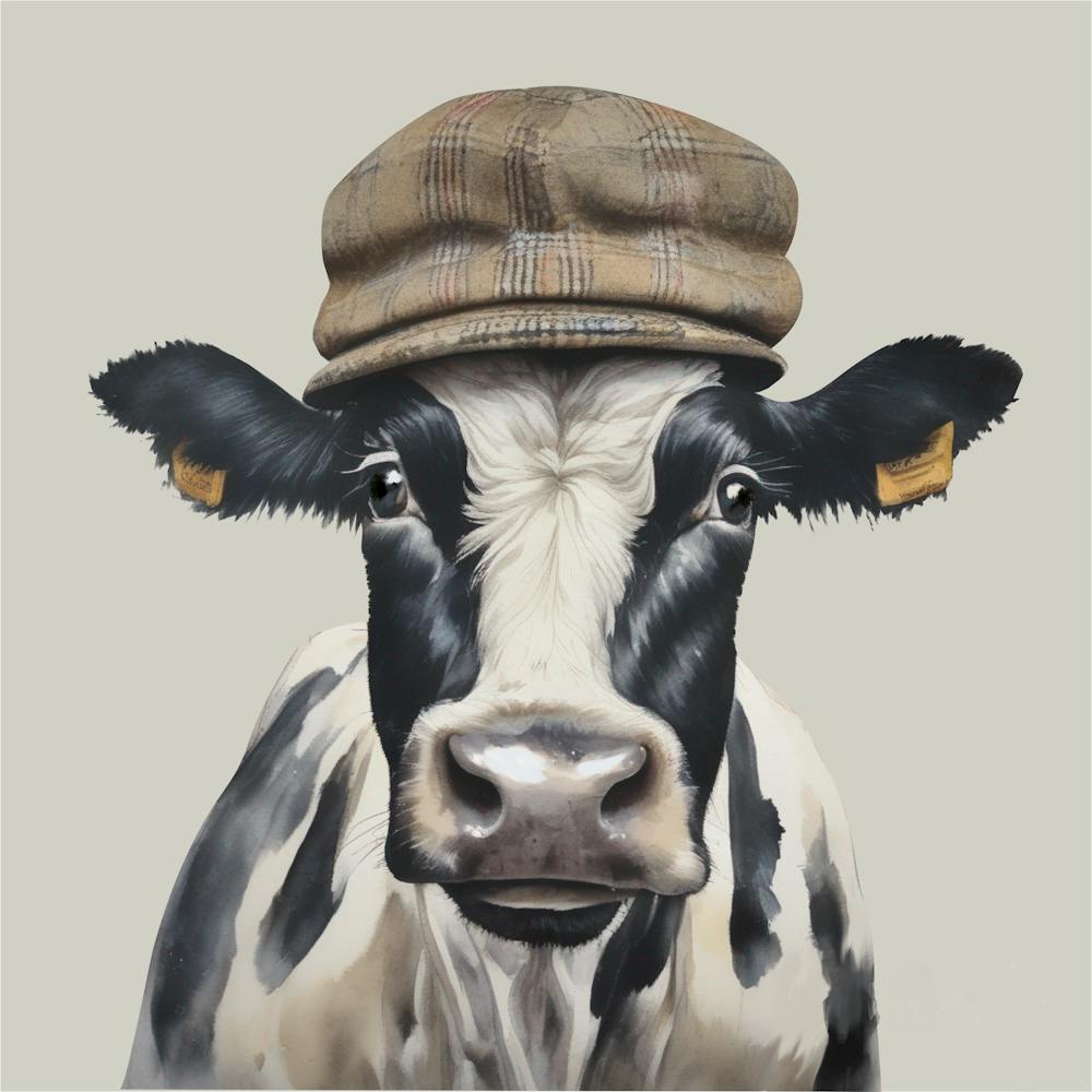 Watercolour British Cow Barnaby