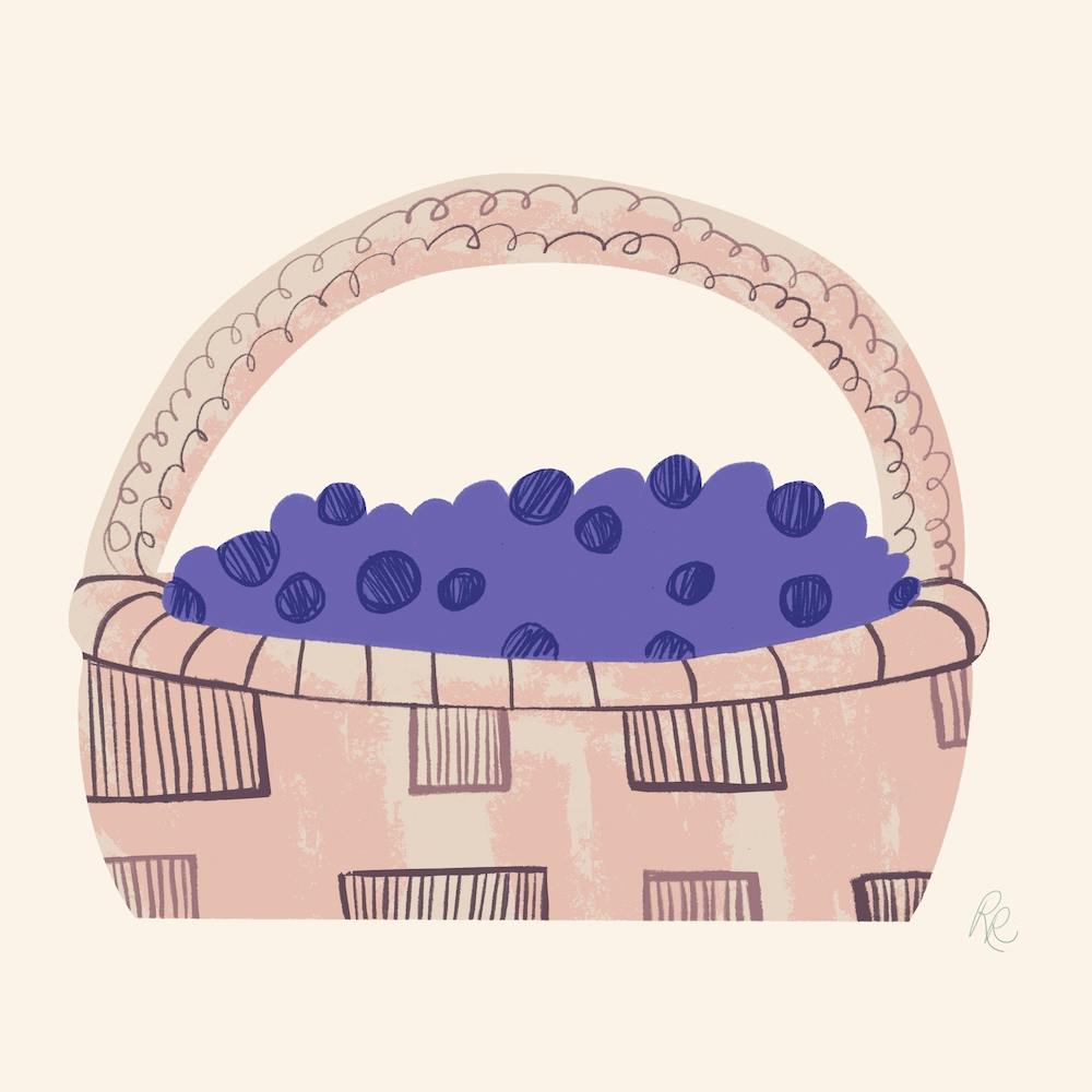 Blueberry Basket Square