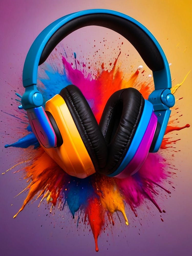 Headphone, music, watercolor, painting, audio, sound, MelodyMagic, SoundSpectrum, ColorfulVibes, AudioArt, HeadphoneLove, VibrantTunes, HarmonyHues, MusicalEuphoria, RadiantMelodies, SonicColors, CreativeSound, ChromaticRhythms III