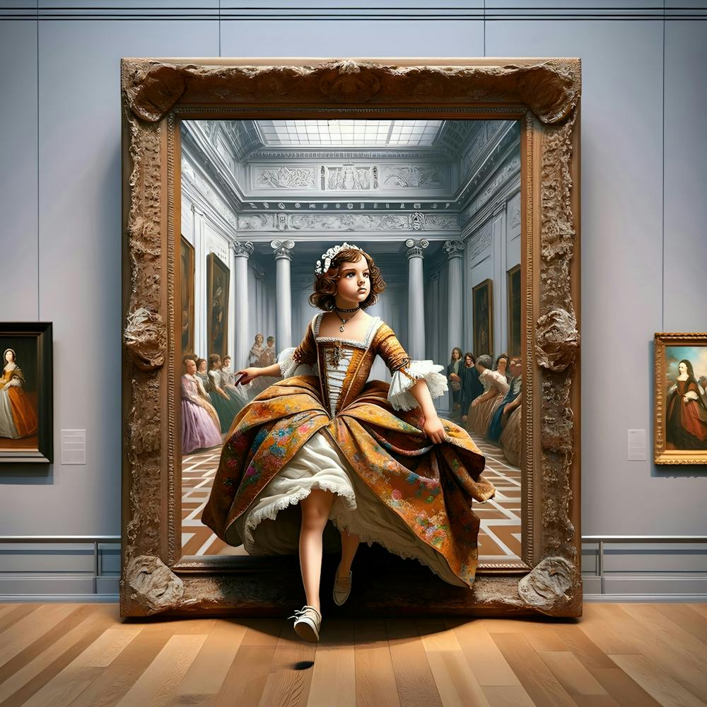 Emergence of the Young Infanta: A Velázquez-Inspired Journey