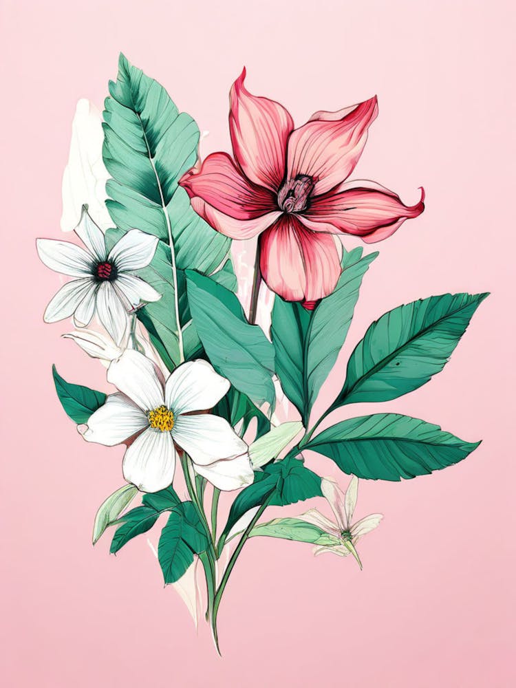 Rosa Blumen 19
