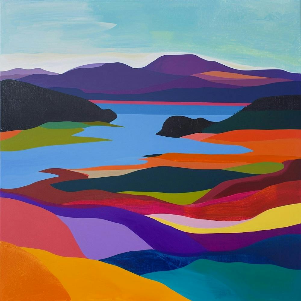 Colourful Abstract Loch Lomond Scotland 2