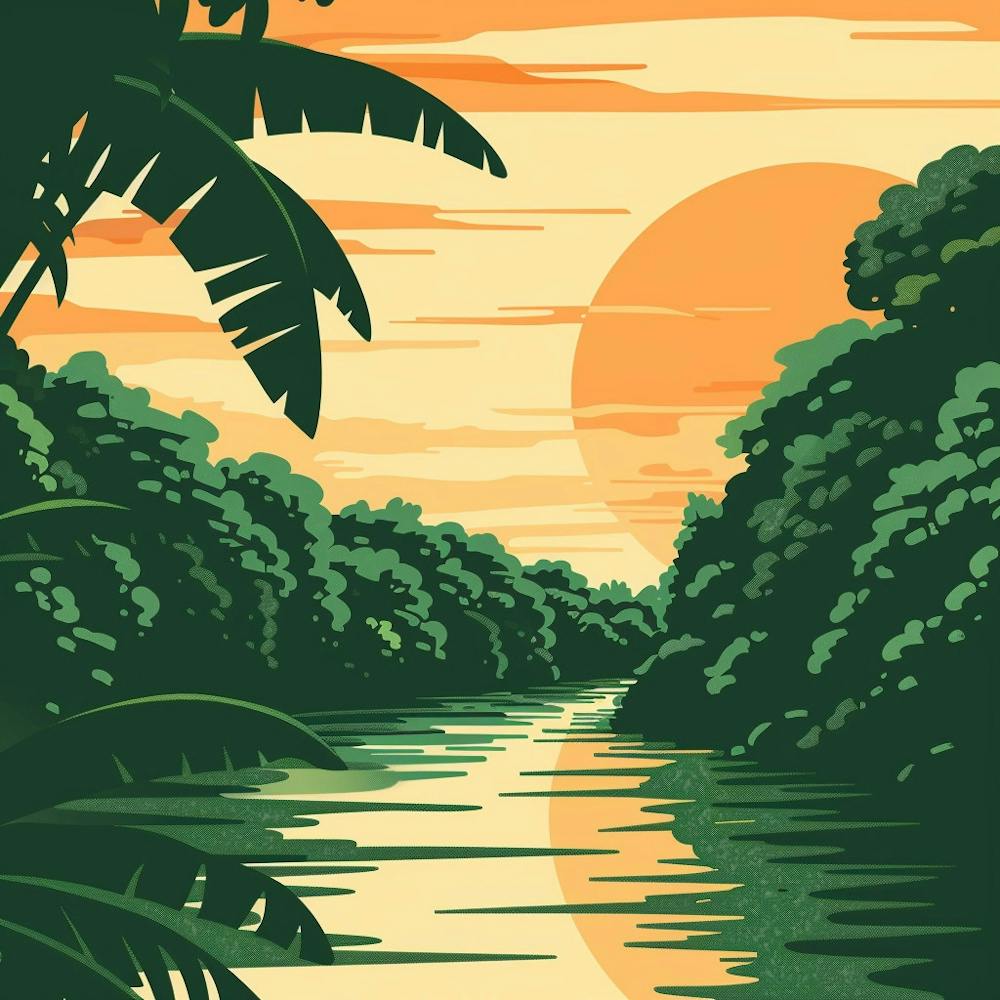 Sunset In The Jungle 1