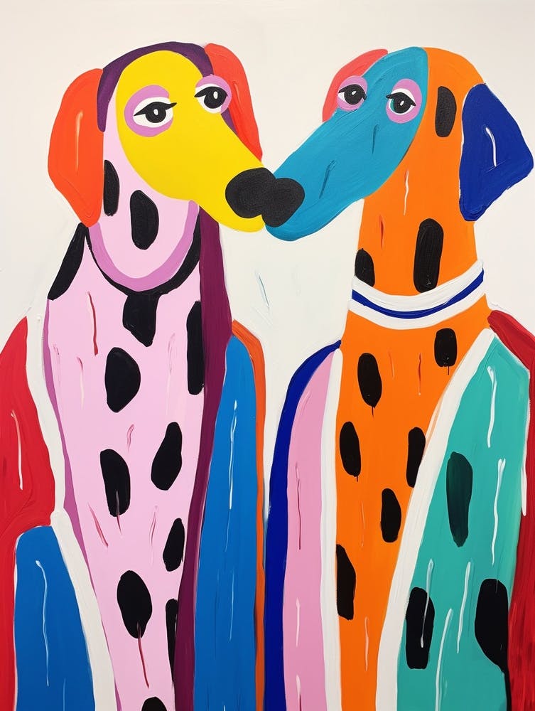Colourful Kids Animal Art Dalmatian