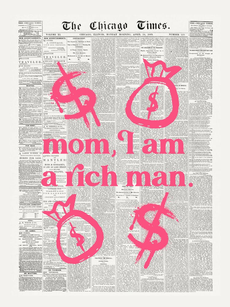 Mom I Am A Rich Man Newspaper 1