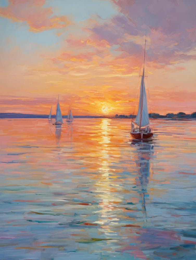 Sailboats At Sunset 12