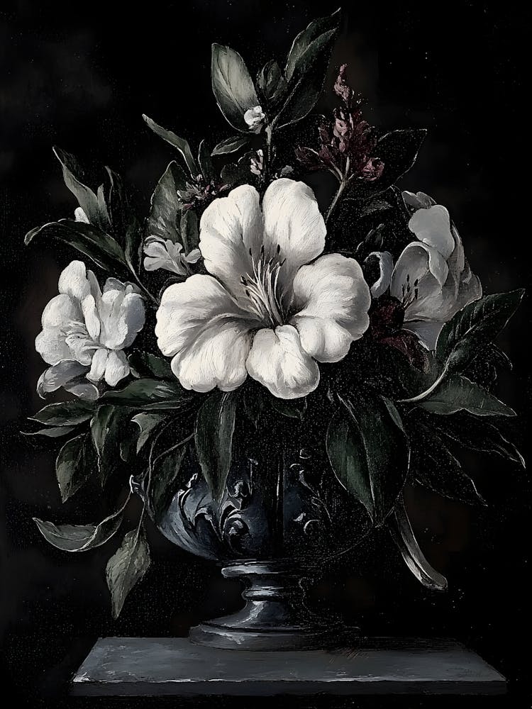 Dark Gothic Flowers In A Vase 3