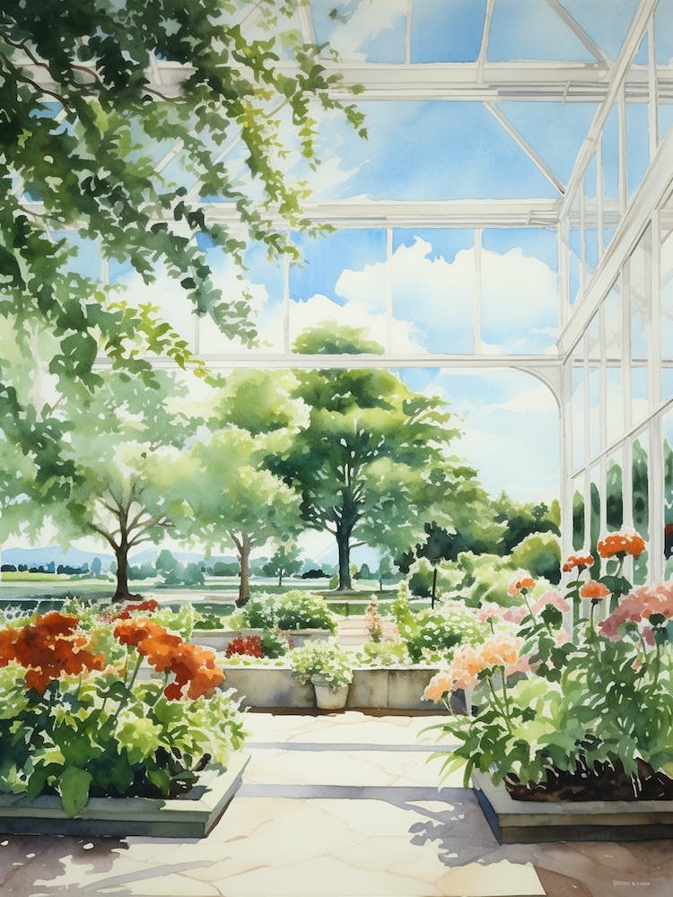 Missouri Botanical Garden USA Aquarelle 1