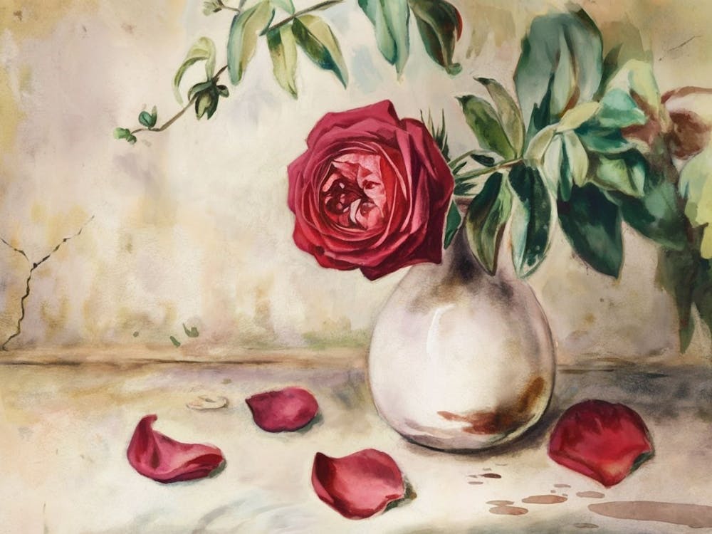 Rose In A Vase 1