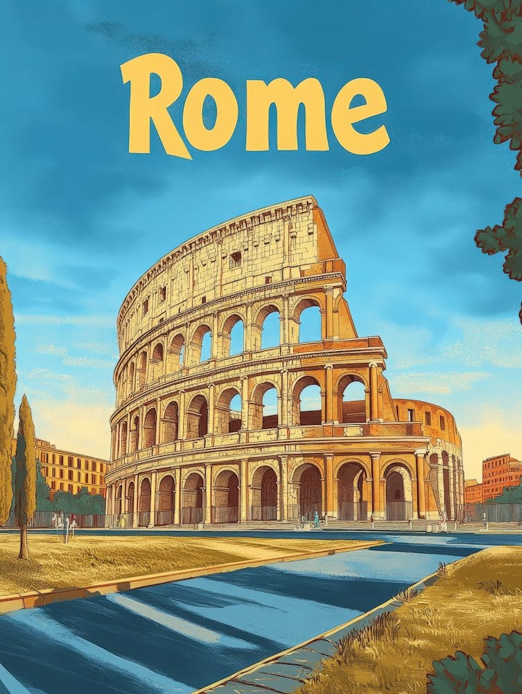 Aihrgdesign A Vintage Travel Poster Of Rome 4