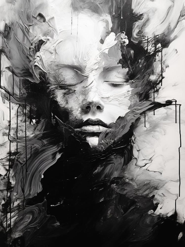 Silence Abstract Black And White 6