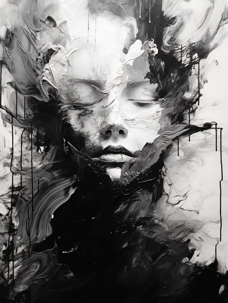 Silence Abstract Black And White 6