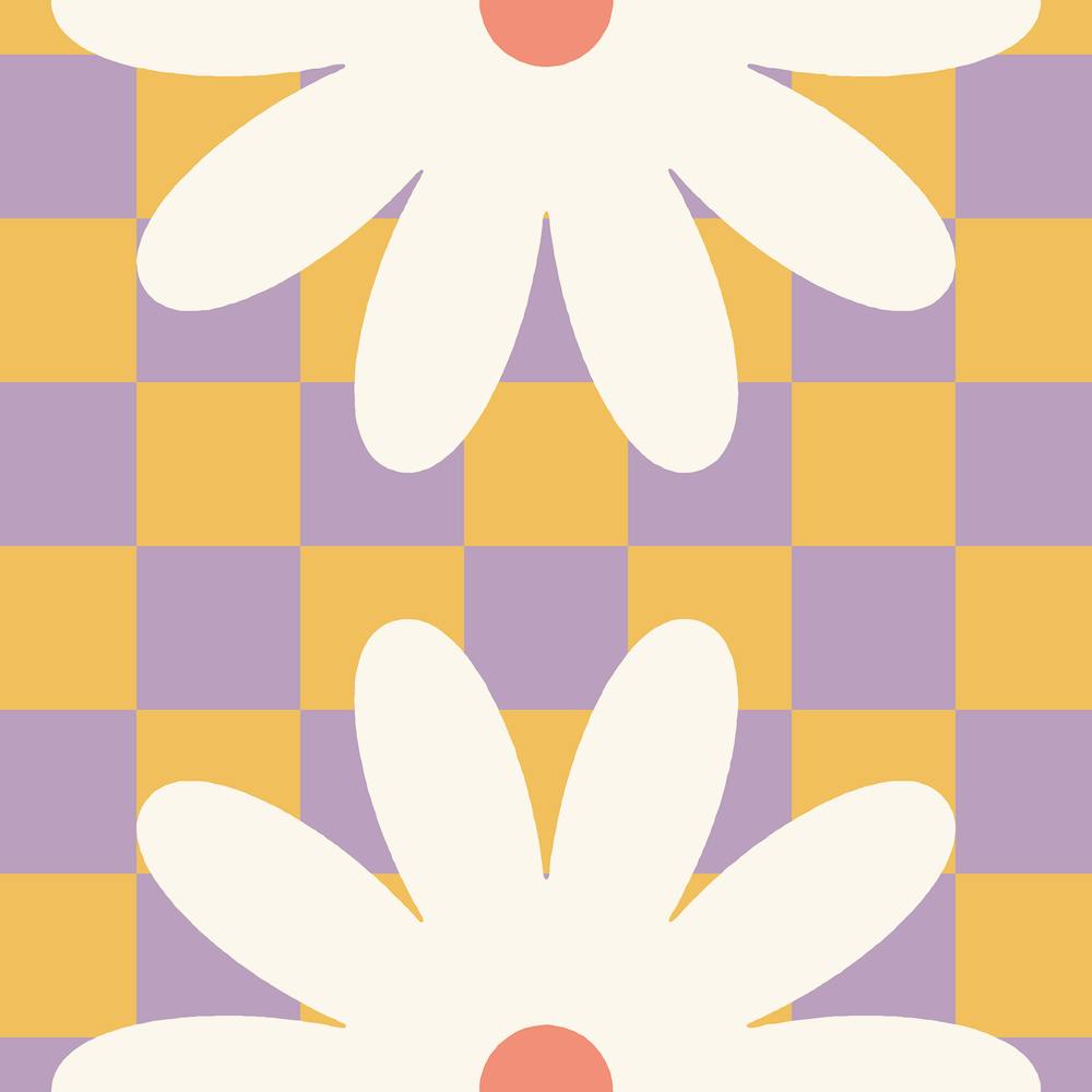 Daisy & Checkerboard 