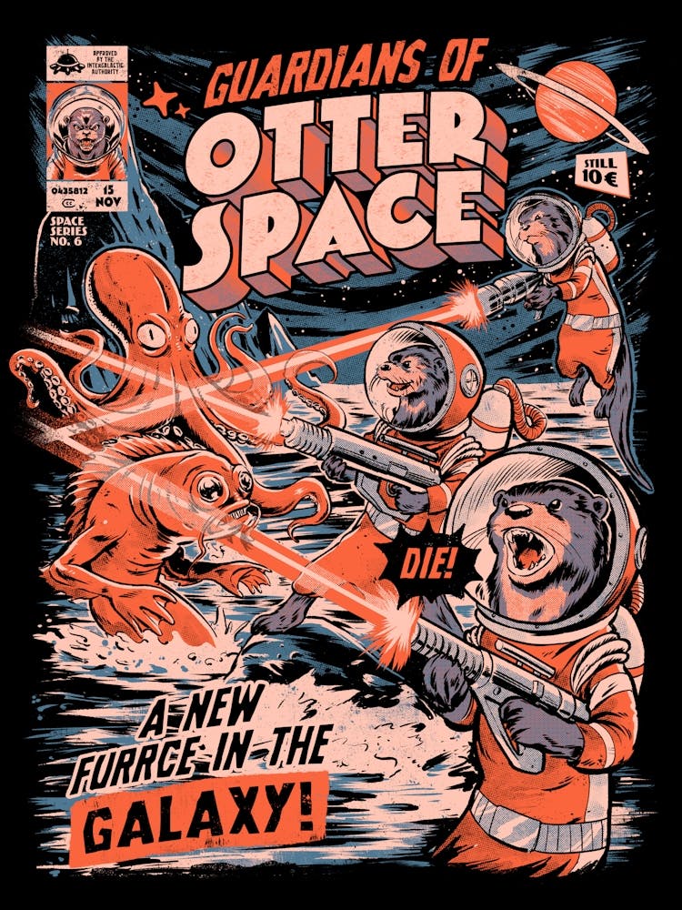 Guardians of Otter Space Funny Retro