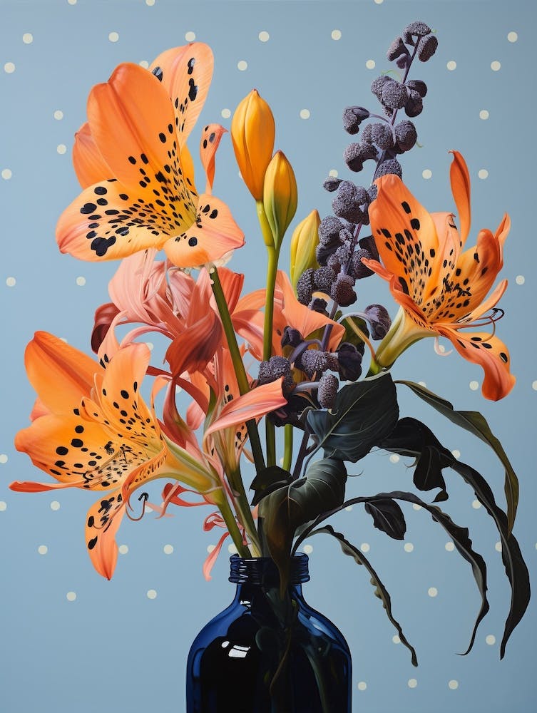 Surreal Florals Freesia 4 Flower Painting