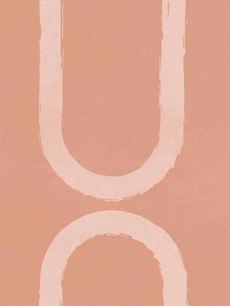 Abstract Brush Stroke 5 In Terracotta