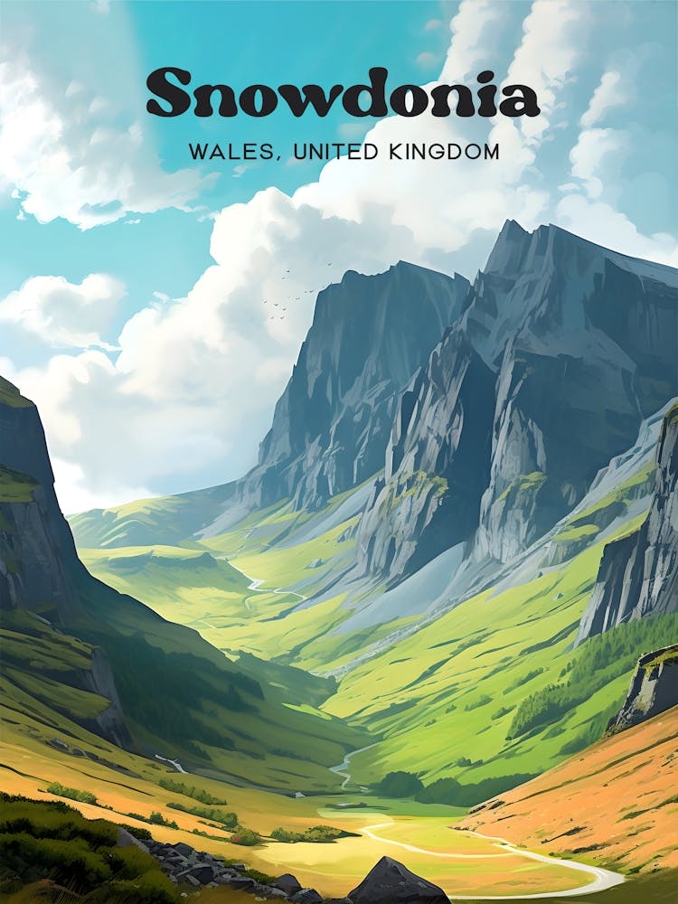 Snowdonia Wales United Kingdom Nature Travel Art