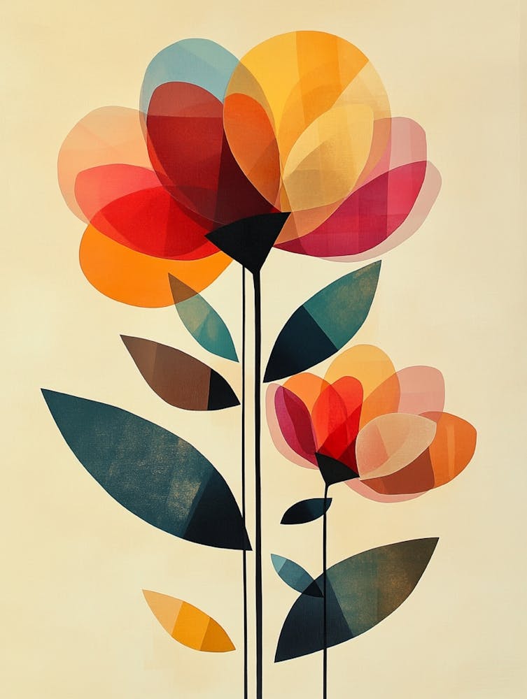 Abstract Flower Painting